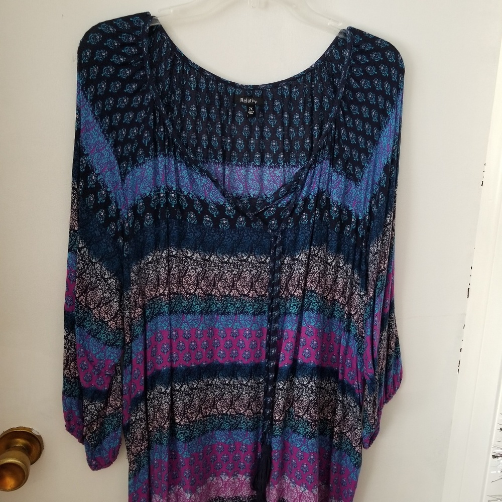 Tasseled long-sleeved shirt